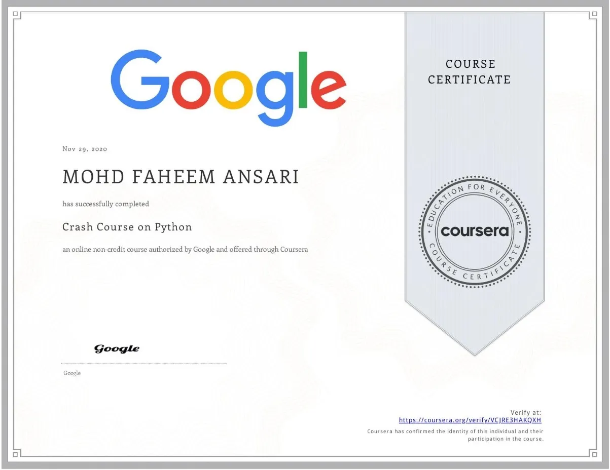 Python Certificate Thumbnail