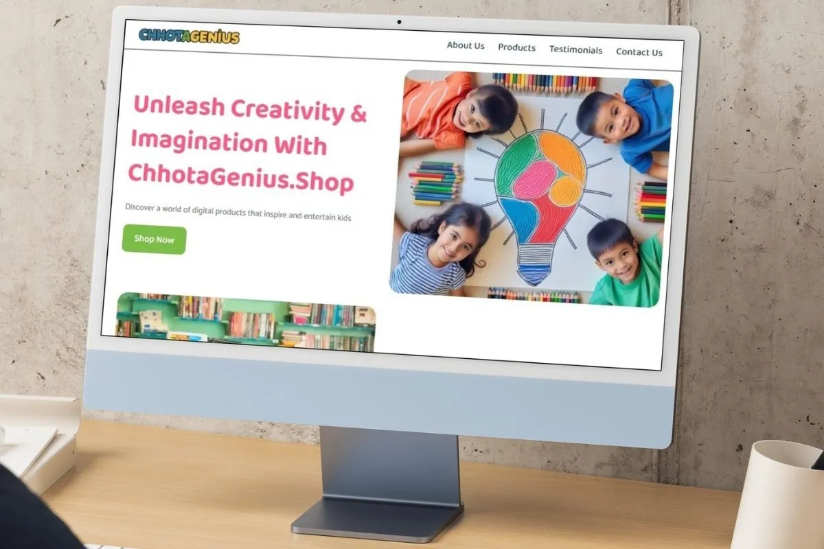 ChhotaGenius.shop Homepage Desktop View
